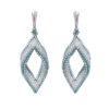 Miyuki Peyote Earrings - Crystal and Light Blue